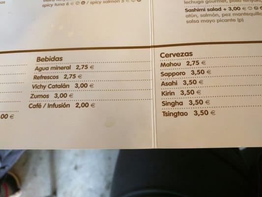 Menu photo 1 Tao 369 Madrid, M