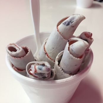 NarWhals Rolled Ice Cream - Blueberry with strawberry syrup. - Ice Cream & Frozen Yogurt Near Me - Richmond, Virginia