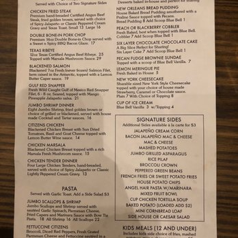 Citizens Grill - Entrees, Sharable Deserts, Pasta, Signature Sides and kids meals - American Near Me - Conroe, Texas Citizens Grill - Entrees, Sharable Deserts, Pasta, Signature Sides and kids meals - American Near Me - Conroe, Texas