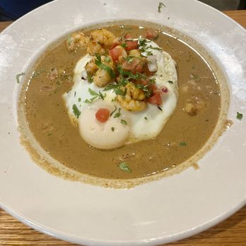 Blu - Bayou brunch with creole sauce- very good - Wine Bars Near Me - Norman, Oklahoma