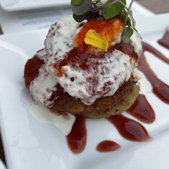 Scratch Kitchen & Taproom - Fried Green Tomato Stacks - A MUST - Bars Near Me - Apex, North Carolina