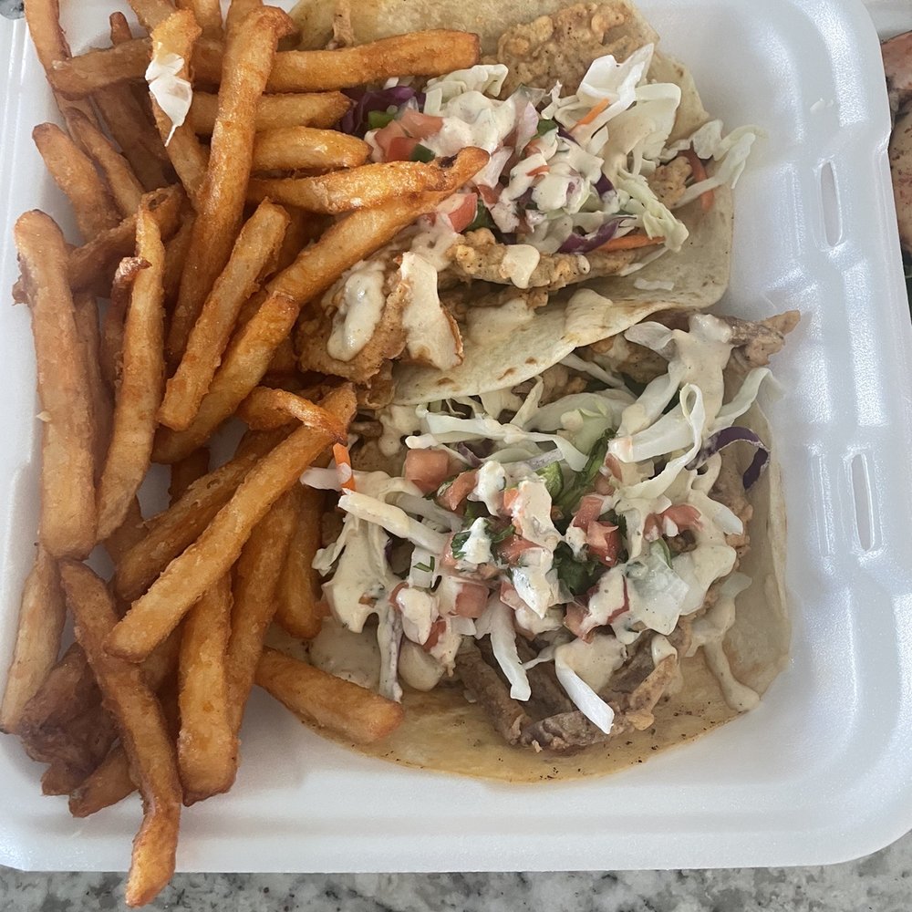 Stingaree - Crab tacos (fried-would be better if not fried) - Seafood Near Me - Crystal Beach, Texas Stingaree - Crab tacos (fried-would be better if not fried) - Seafood Near Me - Crystal Beach, Texas