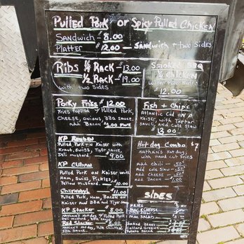 Kommie Pig BBQ - Their menu for the day I went! - Barbeque Near Me