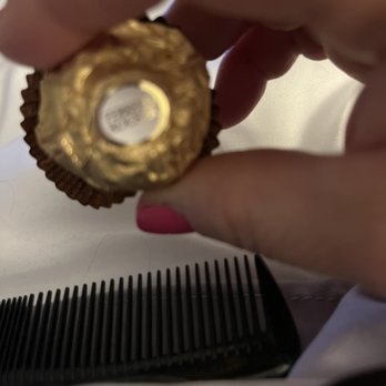 Kontempo - Ferris Roche hazelnut chocolate treat. The haircut was really the treat. - Hair Salons Near Me - Omaha, Nebraska Kontempo - Ferris Roche hazelnut chocolate treat. The haircut was really the treat. - Hair Salons Near Me - Omaha, Nebraska
