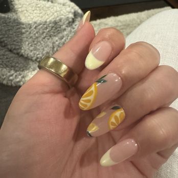 Orange Nail Bar - Summer citrus nails, requested by moi, done flawlessly by Emmy. - Nail Salons Near Me - Sunnyvale, California