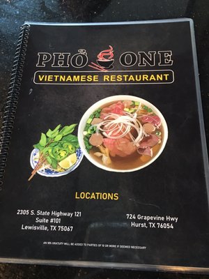 Menu photo 1 Pho One Hurst, TX
