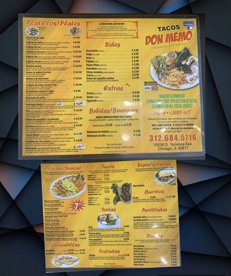 Menu photo 1 Tacos Don Memo Chicago, IL