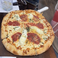 Rotonda Restaurant - Classic margarita, pizza with ricotta added.