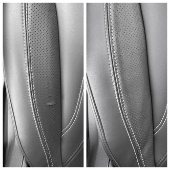 Sophies' Seat Design - Closer view of the Before and After - Auto Upholstery Near Me - Los Angeles, California Sophies' Seat Design - Closer view of the Before and After - Auto Upholstery Near Me - Los Angeles, California