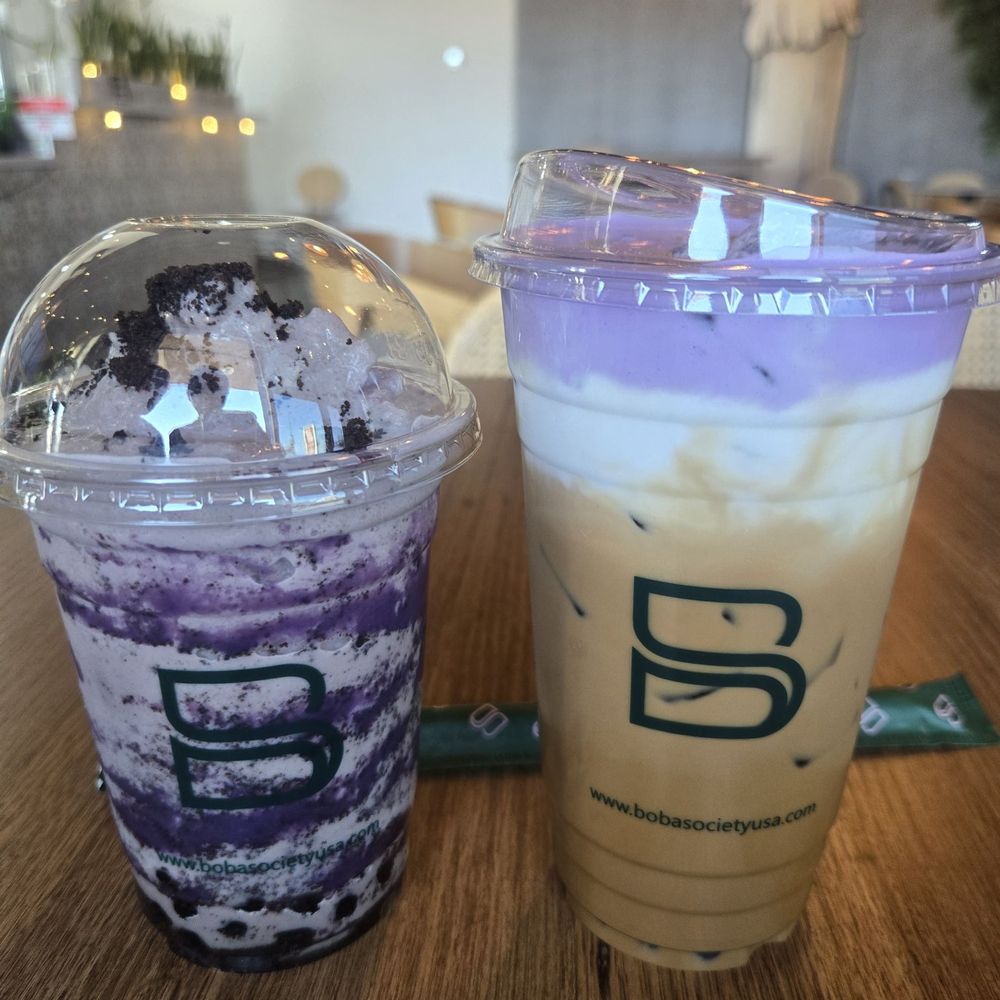 Boba Society - Purple oreo (5/5) and thrilla in manila (5/5) - Bubble Tea Near Me - Henderson, Nevada Boba Society - Purple oreo (5/5) and thrilla in manila (5/5) - Bubble Tea Near Me - Henderson, Nevada
