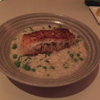 Uproot - Wild, organic salmon over risotto - risotto takes 30 mins and they served it prob a little under. Risotto was so flavorful, thank you basil! - New American Near Me - Warren, New Jersey