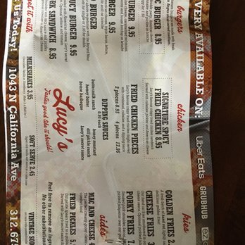 Lucy's - Limited menu - American Near Me - Chicago, Illinois Lucy's - Limited menu - American Near Me - Chicago, Illinois