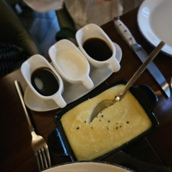 Gui Steakhouse - Prime Rib Experience: Sauces and Pommes Purée. Good horseradish/decent au jus - Steakhouses Near Me - New York, New York Gui Steakhouse - Prime Rib Experience: Sauces and Pommes Purée. Good horseradish/decent au jus - Steakhouses Near Me - New York, New York