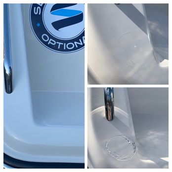 Collier Fiberglass Services - Before/After Gelcoat Repair - Boat Repair Near Me Collier Fiberglass Services - Before/After Gelcoat Repair - Boat Repair Near Me