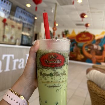 ChaTraMue Original Thai Tea - Thai green milk tea with honey pandan boba - Bubble Tea Near Me - Los Angeles, California