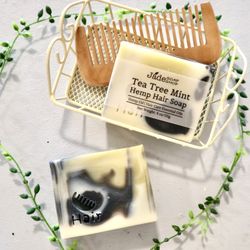Jade Soap Shop - Tea Tree Mint Hair Soap, Shampoo Bar