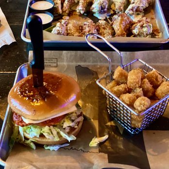 Blu Barrel Bar & Grill - Sandwich and wings at Blu Barrel Bar and Grill in Abilene, Texas. - Bars Near Me - Abilene, Texas