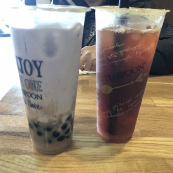 Teaspoon Milpitas - The taro was too sweet but the strawberry summer tea one was really balanced and delicious. Left = Taro 3.5/5 Right = Strawberry Tea 4.25/5 - Coffee & Tea Near Me - Milpitas, California Teaspoon Milpitas - The taro was too sweet but the strawberry summer tea one was really balanced and delicious. Left = Taro 3.5/5 Right = Strawberry Tea 4.25/5 - Coffee & Tea Near Me - Milpitas, California
