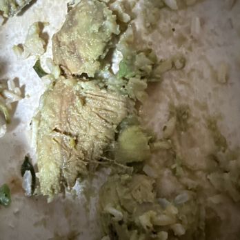 Chipotle Mexican Grill - Large chunk of avocado with fork marks from trying to cut into it. - Fast Food Near Me - Harrisburg, North Carolina Chipotle Mexican Grill - Large chunk of avocado with fork marks from trying to cut into it. - Fast Food Near Me - Harrisburg, North Carolina