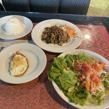 Blue Sake - Papaya Salad & Basil chicken - Asian Fusion Near Me - Dunedin, Florida