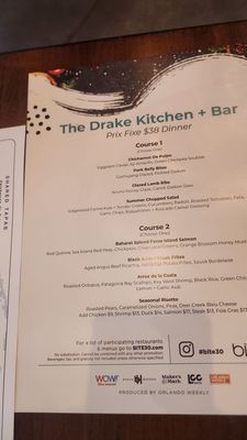 Menu photo 2 The Drake Kitchen & Bar Orlando, FL Menu photo 2 The Drake Kitchen & Bar Orlando, FL