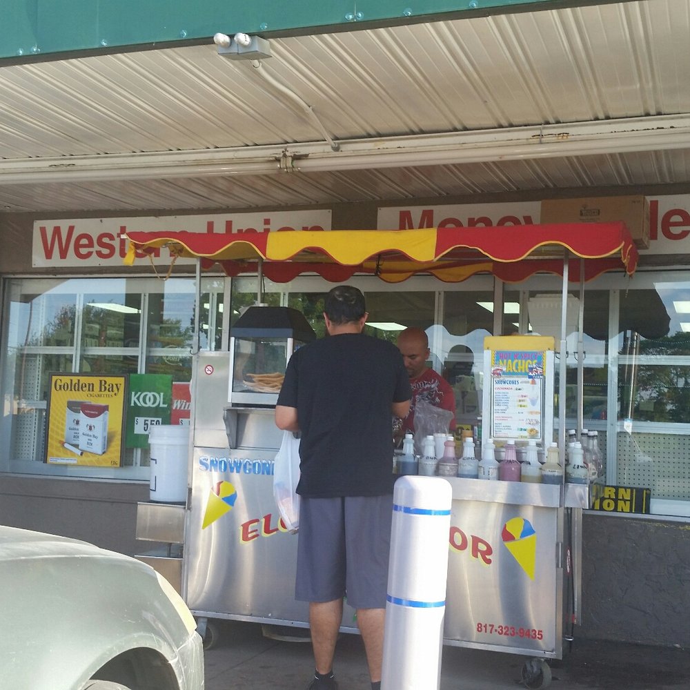 a hot dog stand