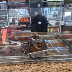 Flames - Choices of meat: goat, chicken, pork, beef.