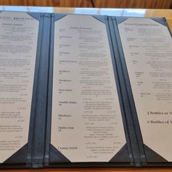 Deep Roots Hard Cider - Menu