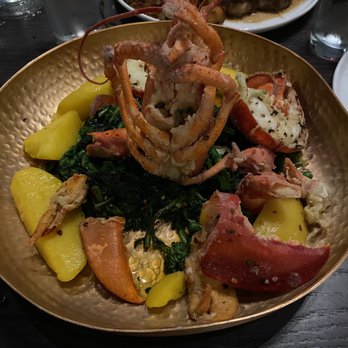 Vine and Oak - Lobster with saffron potatoes and broccoli rabe - Comfort Food Near Me - Cranford, New Jersey Vine and Oak - Lobster with saffron potatoes and broccoli rabe - Comfort Food Near Me - Cranford, New Jersey
