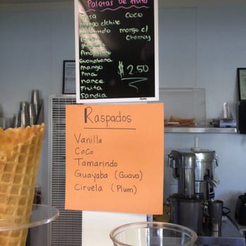 Neveria Costa Alegre - Hand written menu - Ice Cream & Frozen Yogurt Near Me - Newark, California