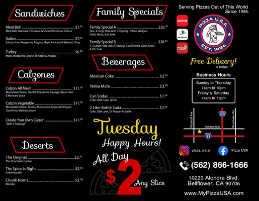 Menu photo 5 Pizza USA Bellflower, CA