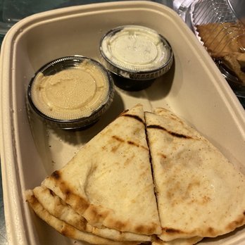 Athenian Fresh Grill - Pita with hummus and tzatziki - Greek Near Me - North Arlington, New Jersey