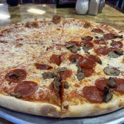 Brother's Pizza Express - Half cheese/half pepperoni and mushroom