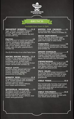 Menu photo 1 Sombreros Mexican Grill Crump, TN