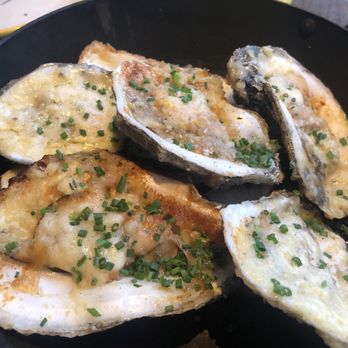 La Lucha - Wood roasted gulf oysters, garlic parmesan - Seafood Near Me - Houston, Texas