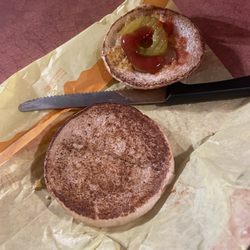 McDonald's - This was supposed to be a cheeseburger, but this is what I got when I got home