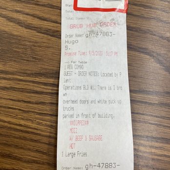 Buona - Receipt. - Sandwiches Near Me - Flossmoor, Illinois