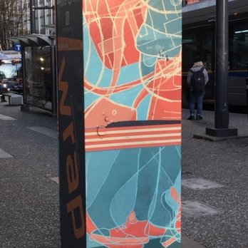 Utility box art - Granville and Georgia, Vancouver. - Public Art Near Me Utility box art - Granville and Georgia, Vancouver. - Public Art Near Me