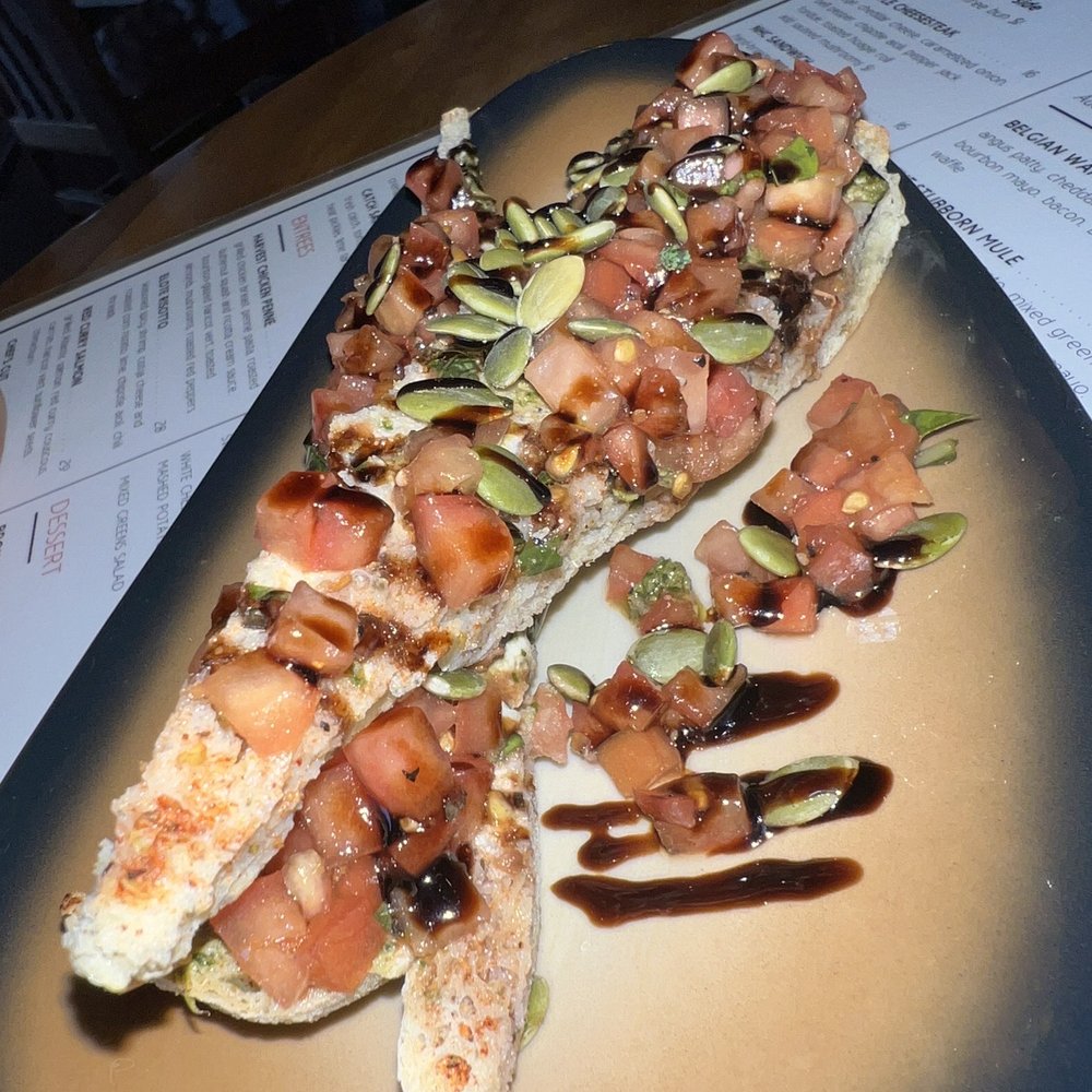 The Stubborn Mule - Bruschetta starter - New American Near Me - Orlando, Florida The Stubborn Mule - Bruschetta starter - New American Near Me - Orlando, Florida