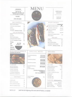 Menu photo 3 Mozay Social Ofallon , IL Menu photo 3 Mozay Social Ofallon , IL