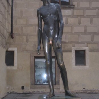 Pražský hrad - Famous statue at Prague Castle.  How inappropriate, rubbing the penis of a young boy.  WTF. - Landmarks & Historical Buildings Near Me - Prague, Puerto Rico