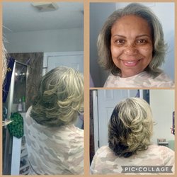 Bounce Blow Dry Bar & Salon - I wear my hair natural, but got a silk blowout and trim in this pic.