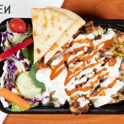 Box'd Kitchen - Chicken over Rice and Salad