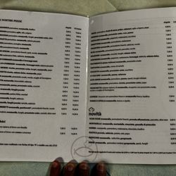 La Trota - Inside pizza menu