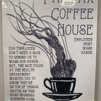 Fairfax Coffee House - Sign in restroom - Coffee & Tea Near Me - Berkeley Springs, West Virginia Fairfax Coffee House - Sign in restroom - Coffee & Tea Near Me - Berkeley Springs, West Virginia