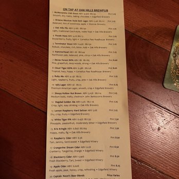 McMenamins Oak Hills - December 2025 Tap Menu - Brewpubs Near Me - Portland, Oregon McMenamins Oak Hills - December 2025 Tap Menu - Brewpubs Near Me - Portland, Oregon