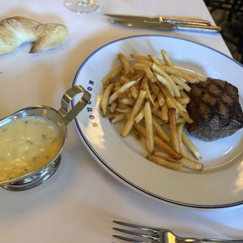 Bouchon - Special menu- pan-seared eye of the rib served with sauce Béarnaise and French fries $109 - French Near Me - Las Vegas, Nevada