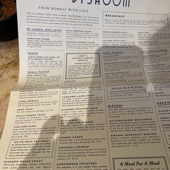 Dishoom - Large menu yet server helped us pick such delicious foods - Indian Near Me - London, XGL Dishoom - Large menu yet server helped us pick such delicious foods - Indian Near Me - London, XGL