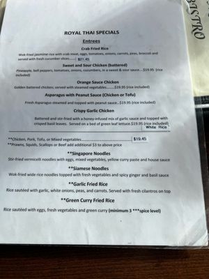 Menu photo 5 Royal Thai Bistro Tacoma, WA
