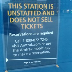 Amtrak - Can't buy tickets here, have your reservation made ahead of time.